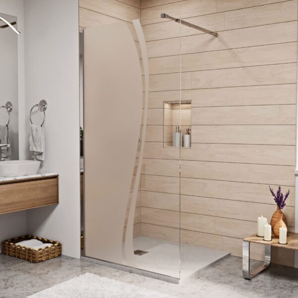 FRIDA Bamboo walk-in zuhanyfal
