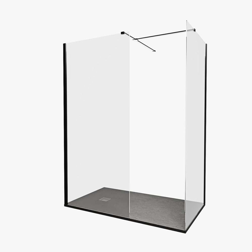 DALIA black walk-in zuhanyfal - Image 6