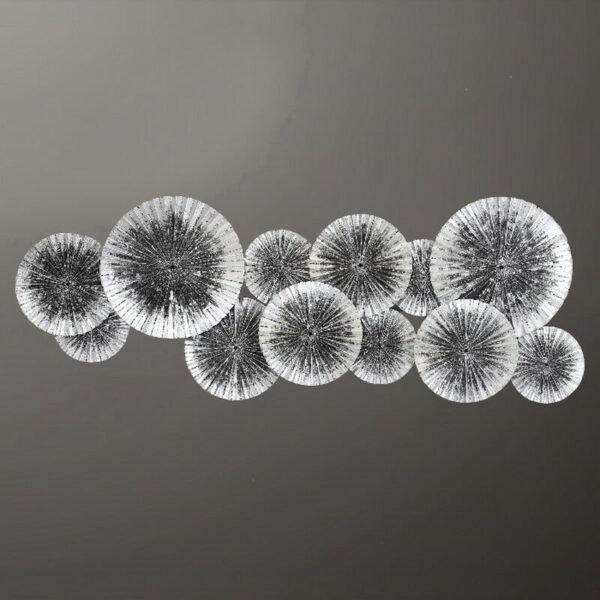 Fali dekoráció, fém, 227x10x78 cm, Waterlily