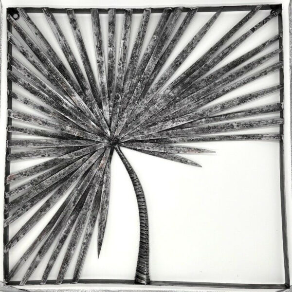 Fali dekoráció, fém, 74x3x75 cm, Dandelion