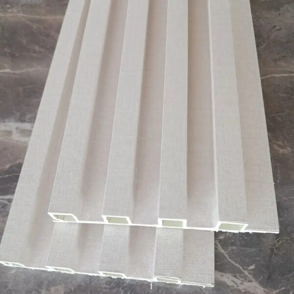 Lamella, textil hatású, WPC, 280x16 cm - Beige Weave