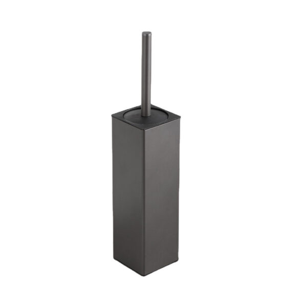 Viva NERO WC-kefe tartó - szögletes - fürdőszobai kiegészítő - GUNMETAL - szürke