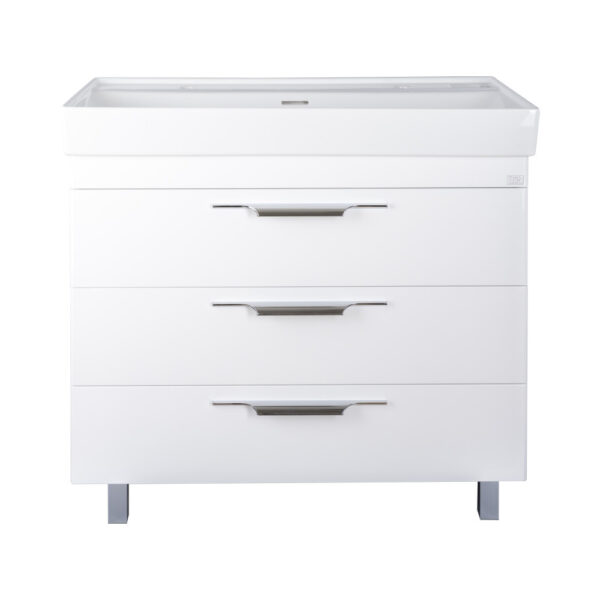 TMP TRIO 100D álló fürdőszobabútor - CeraStyle SHARP - 37600 DUPLA csaplyukas mosdóval - 100 x 48 cm