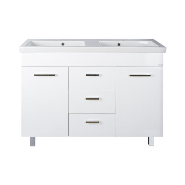 TMP FLAT 120 álló fürdőszobabútor - Sanovit ISIK 4120 DUPLA porcelán mosdóval - 120 x 44 cm