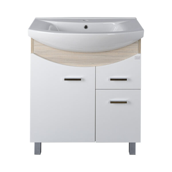 TMP ZX 65 - SONOMA - álló fürdőszobabútor - Sanovit ZENON - 6065 porcelán mosdóval - 65 x 47 cm