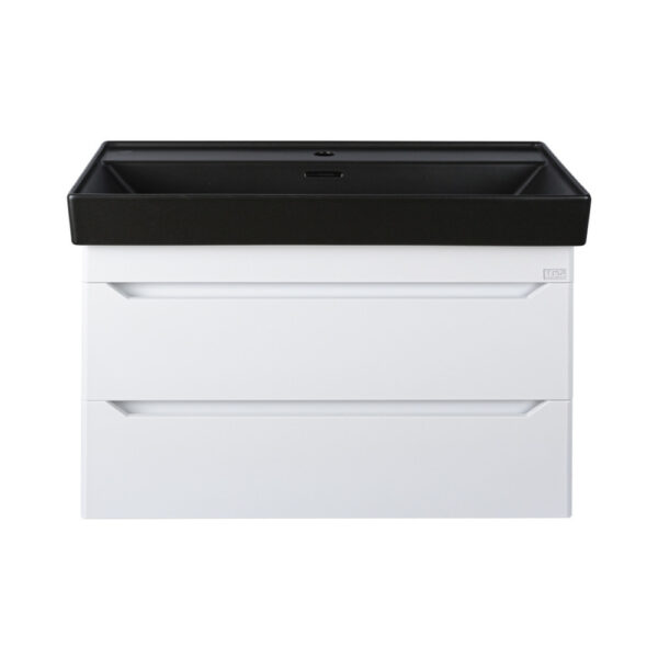 TMP SHARP 100 fali fürdőszobabútor - CeraStyle SHARP FEKETE mosdóval - 100 x 48 cm