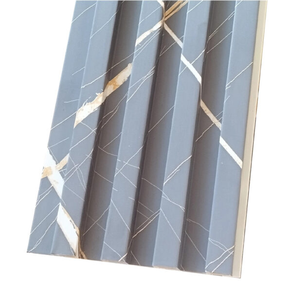 Lamella, márvány hatású, WPC, 280x15,3 cm - Szürke és Arany