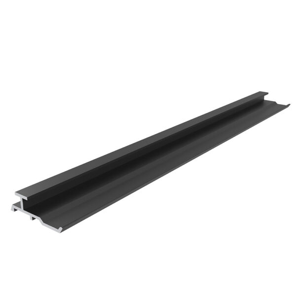 Alumínium rejtett H-profil 8 mm falpanelhez, 8x2800 mm - Fekete