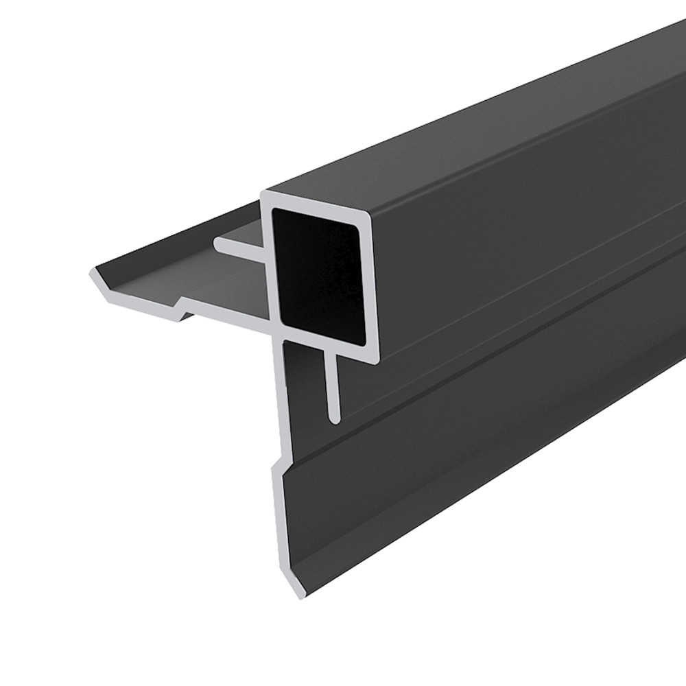 Alumínium külső sarokprofil 8 mm falpanelhez, 8x2800 mm - Fekete - Image 2