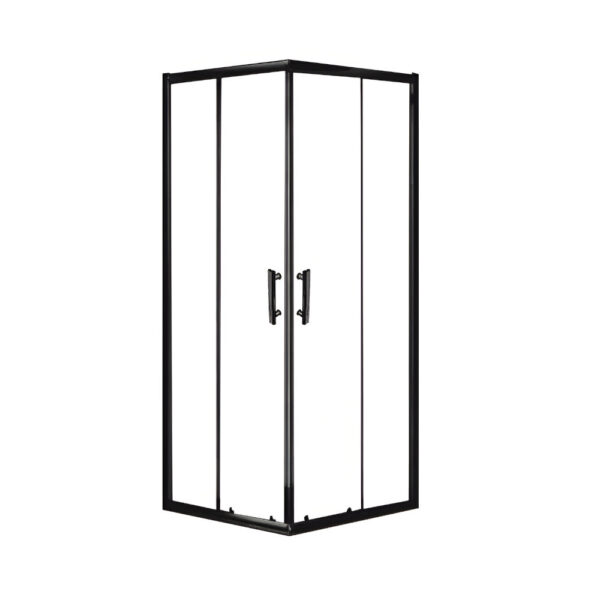 Viva AQUA Max Zuhanykabin SZÖGLETES FEKETE Profil - 6 mm víztiszta üveg - 80 x 80 x 190 cm
