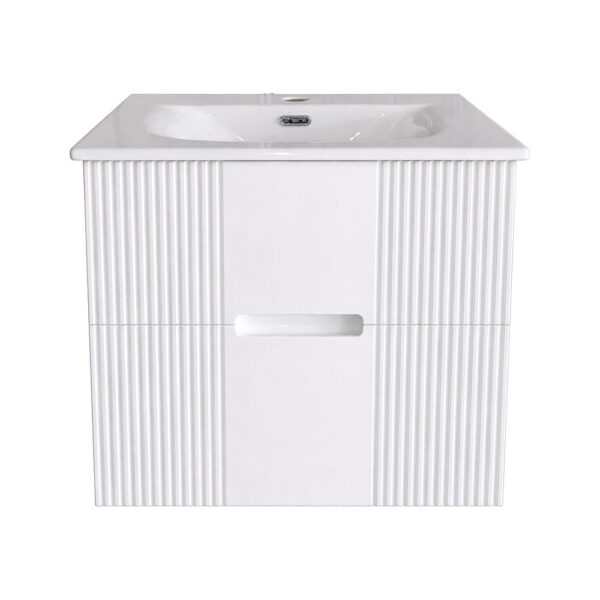 TMP MODENA 60 fali függesztett fürdőszobabútor - SKY E-8099-60 porcelán mosdóval - 61 x 46 x 52 cm