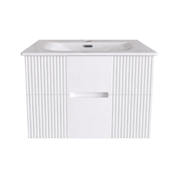 TMP MODENA 75 fali függesztett fürdőszobabútor - SKY E-8099-75 porcelán mosdóval - 75 x 46 x 55 cm