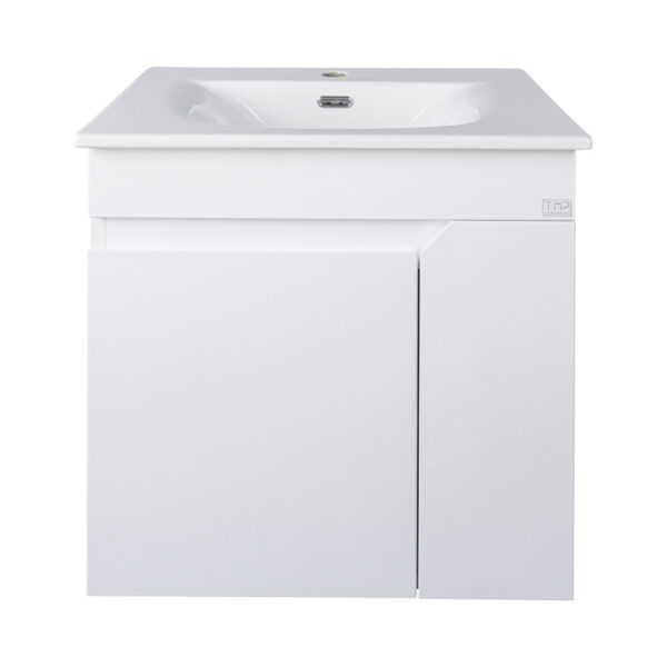 TMP VISION 60 fali függesztett fürdőszobai bútor - SKY E-8099-60 porcelán mosdóval - 61 x 46 x 56 cm