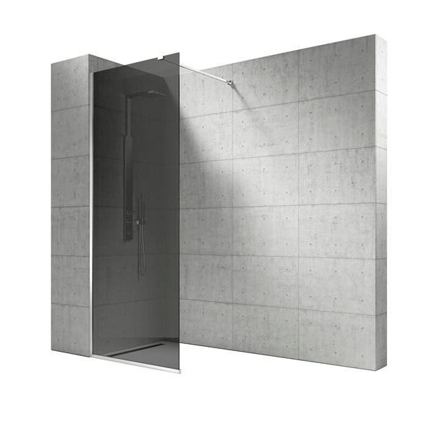 Vela Banyo WALK IN zuhanyfal - 8 mm vízlepergetői FÜSTÜVEG - 130 x 200 cm