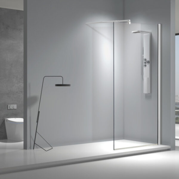 Viva AQUA Max WALK IN zuhanyfal - 8 mm vízlepergető víztiszta üveg - 110 x 200 cm