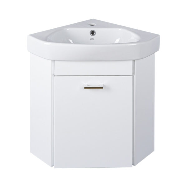 VivaStyle ARDA fali sarokszekrény CeraStyle ARDA porcelán sarokmosdóval 46 x 46 cm