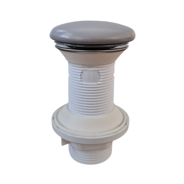 Klikk - klakk leeresztő - MATT SZÜRKE - porcelán - túlfolyó NÉLKÜLI mosdókagylóhoz - 5/4" - Ø 73 mm
